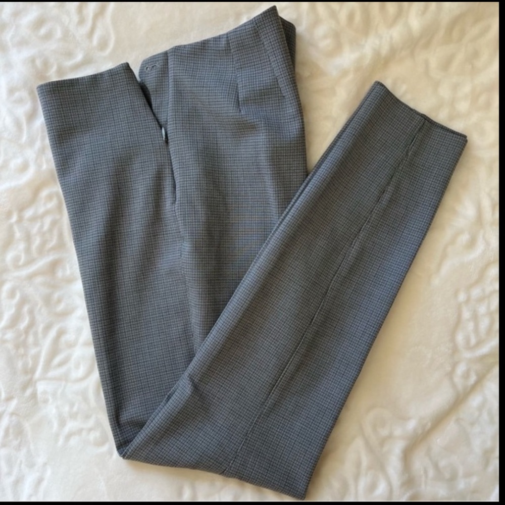 White House Black Market plaid slim leg pants and ankle
slit